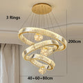 Modern Crystal Ring Chandelier Design