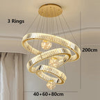 Modern Crystal Ring Chandelier Design