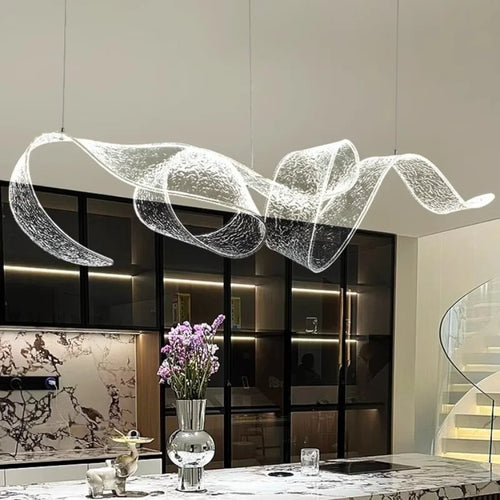 Artistic Ribbon Pendant Light Design