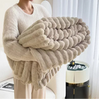 Fluffy Faux Fur Throw Blanket