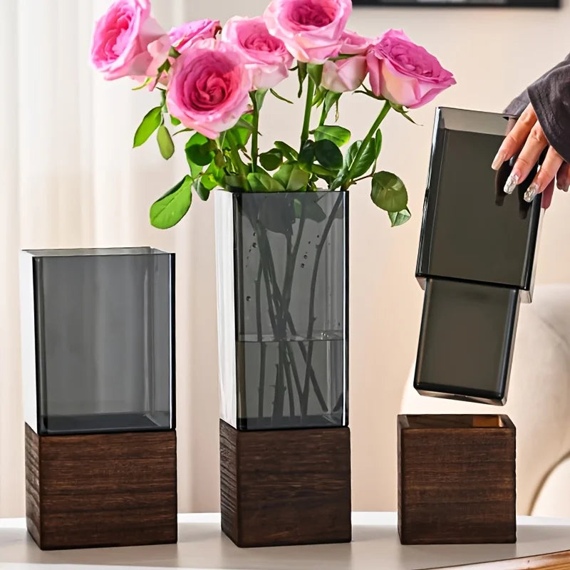 Nordic Acrylic Vase with Base