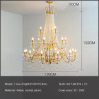 Gold Crystal Candle Chandelier Luxury