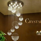 Crystal Staircase Chandelier Modern Luxury