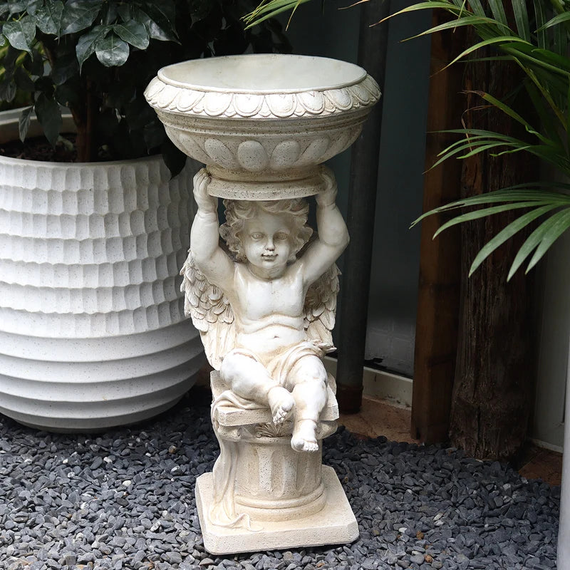 Vintage Angel Garden Flower Pot