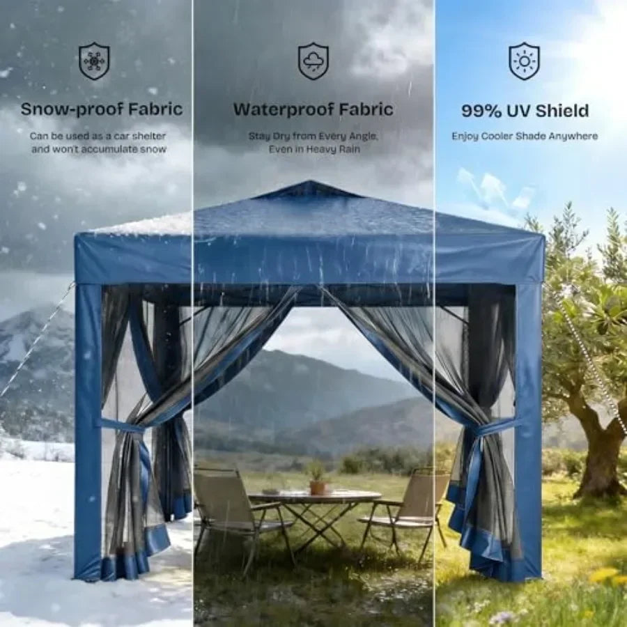 10×10 Pop-Up Gazebo Tent with Mosquito Netting