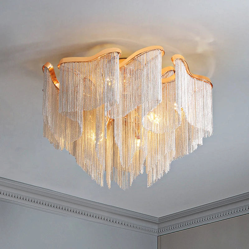 Luxury Tassel Chain Ceiling Chandelier