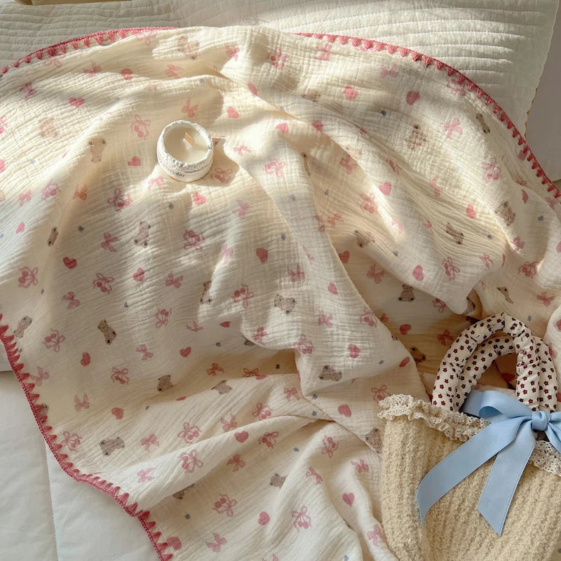 Pure Cotton Cartoon Summer Blanket