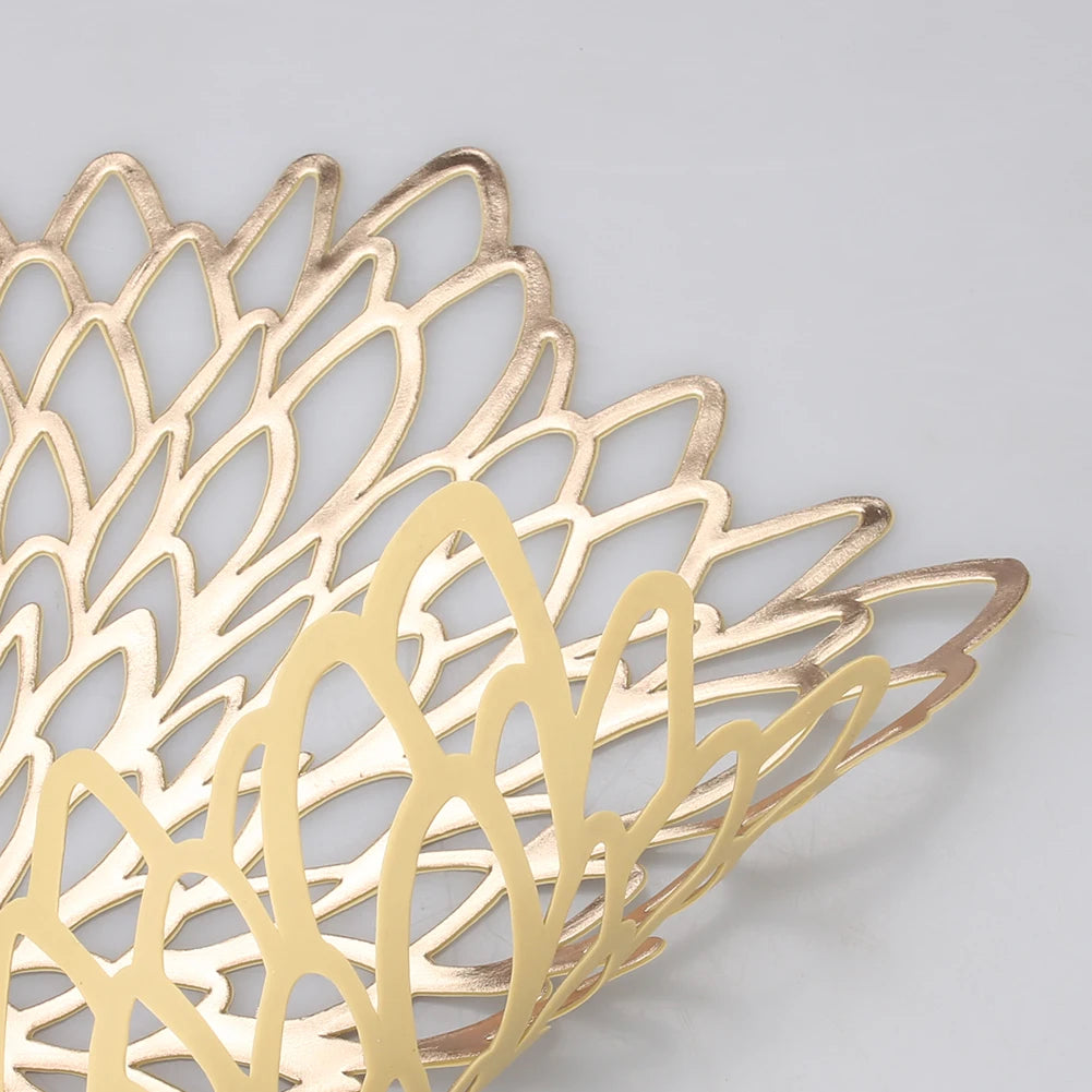 Gold Round PVC Table Placemats