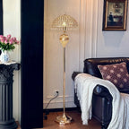 French Luxury Glass LED Floor Lamp