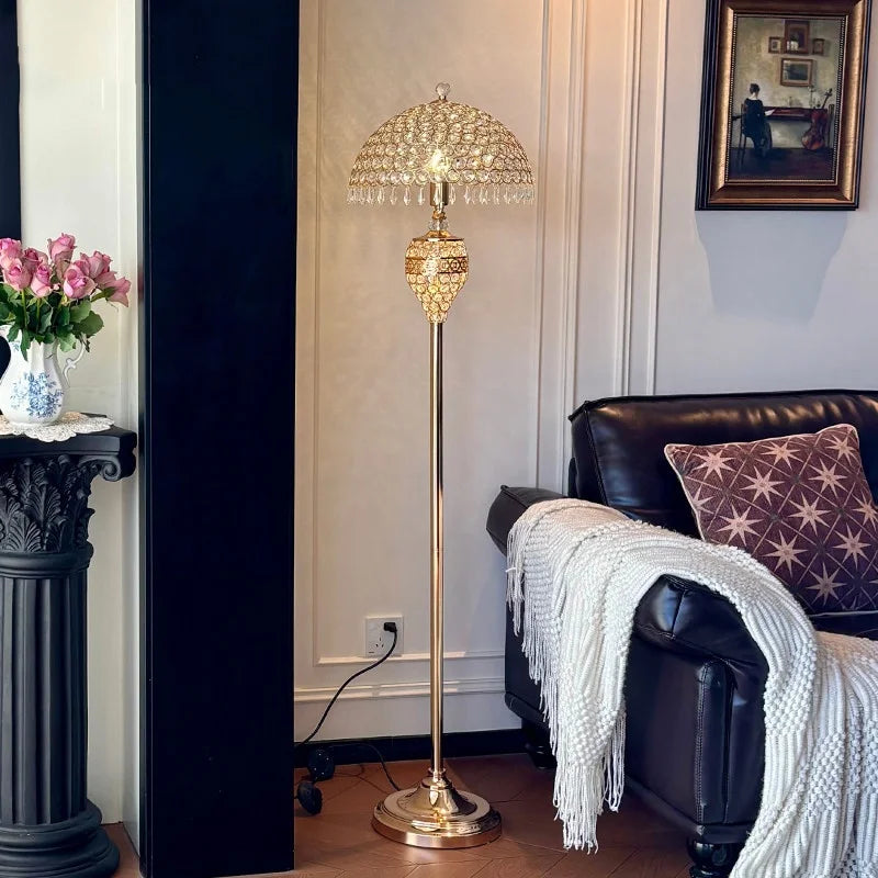 French Luxury Glass LED Floor Lamp