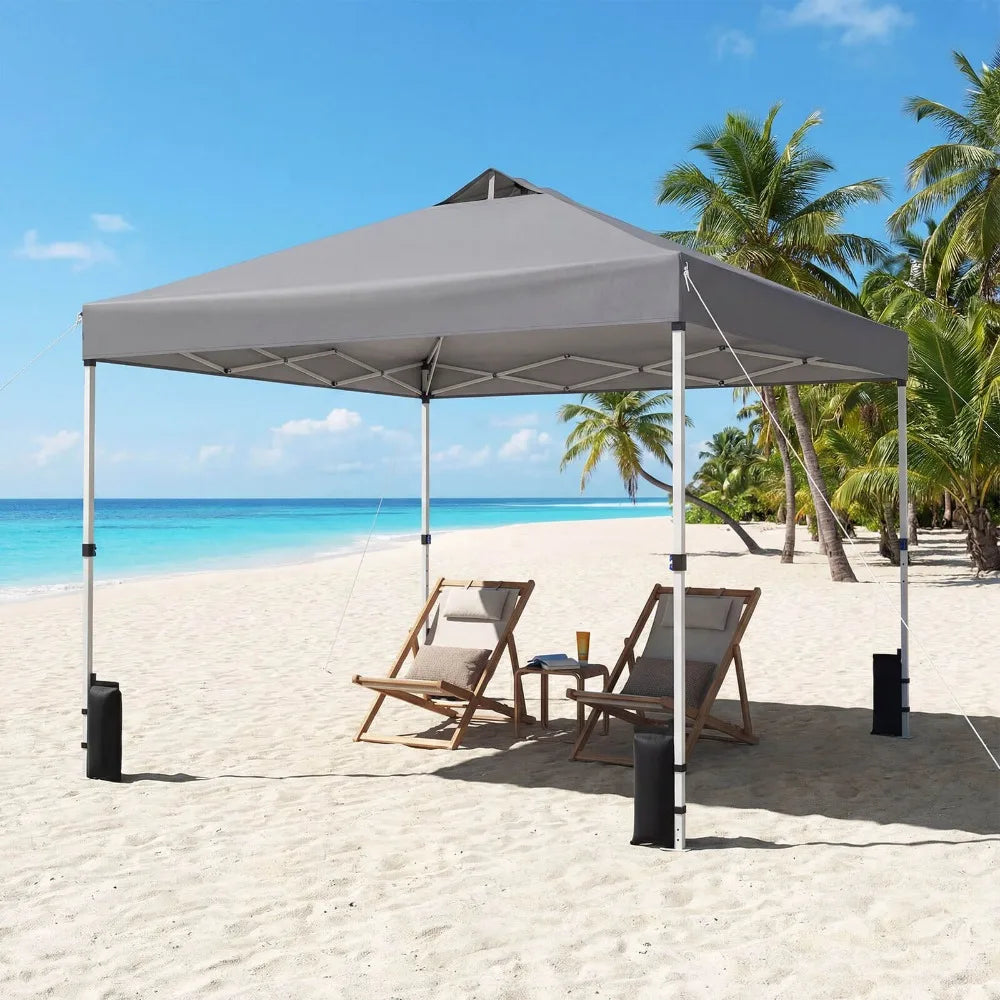 10×10 ft Pop-Up Canopy Tent with Wheeled Carry Bag