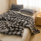 Plush Faux Rabbit Fur Blanket