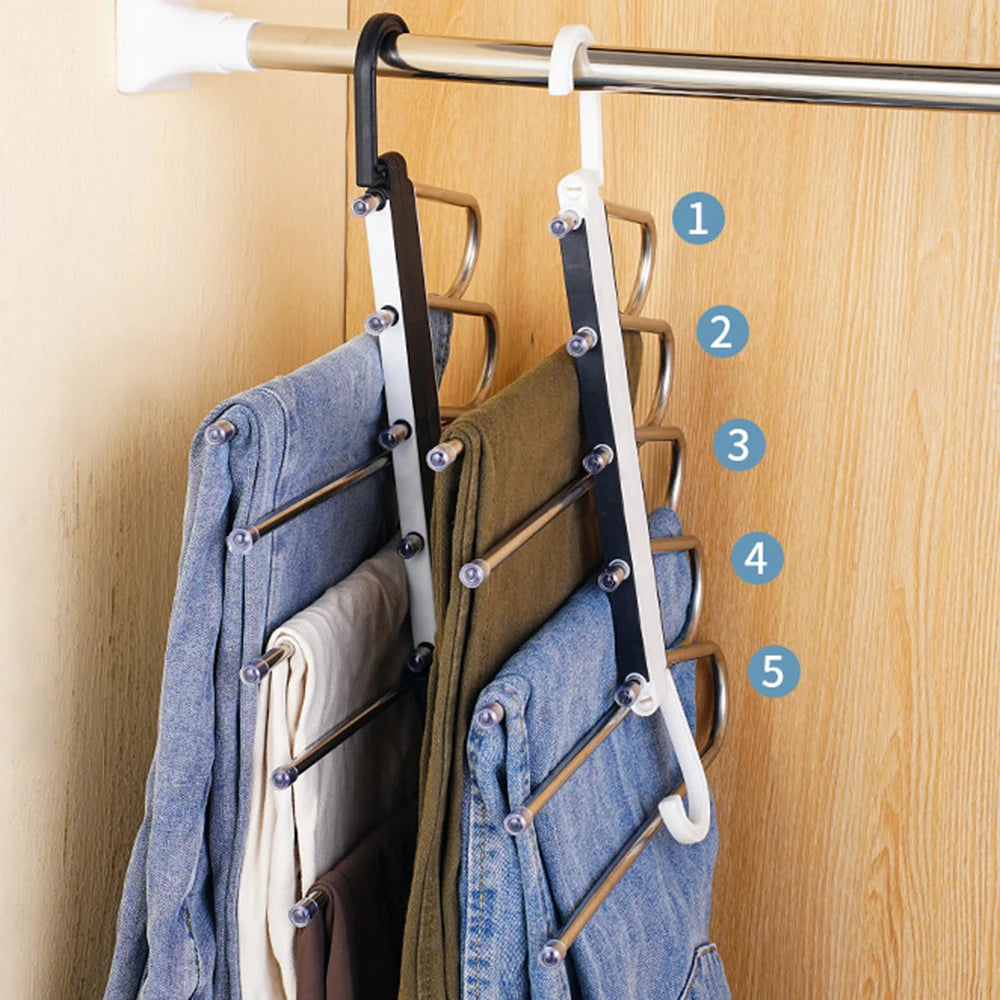 Space-Saving 5-Tier Pants Hanger