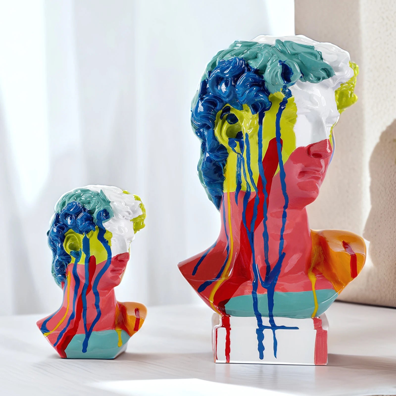 European David Head Resin Bust Sculpture