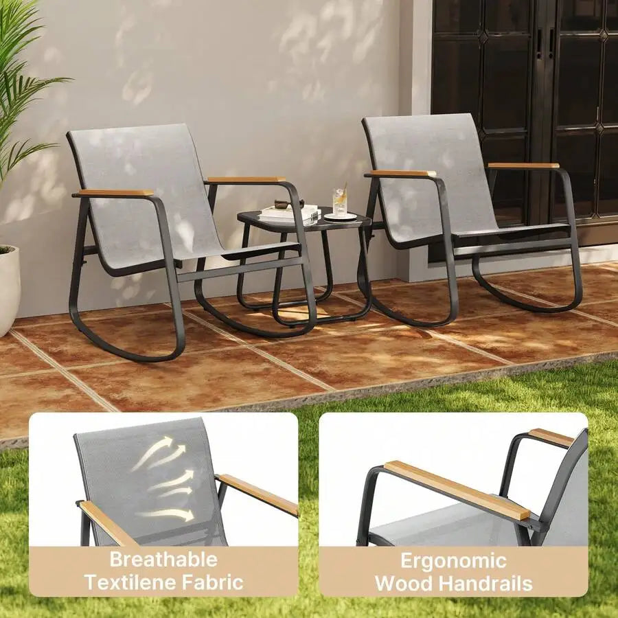 Textilene Rocking Bistro Set