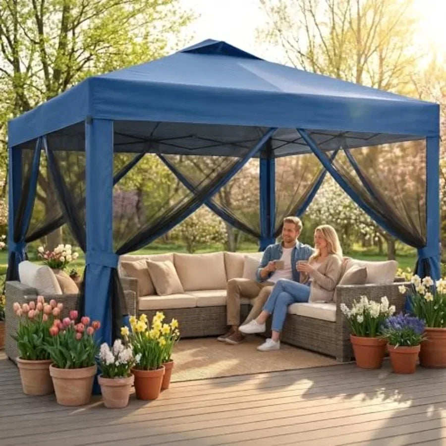 10×10 Pop-Up Gazebo Tent with Mosquito Netting