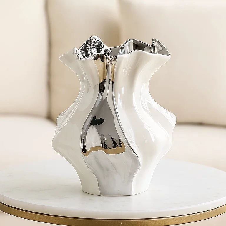 Nordic Wave Ceramic Vase