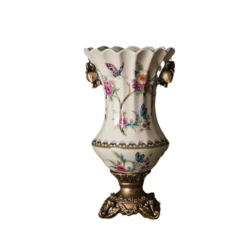 Vintage Blue White Porcelain Vase