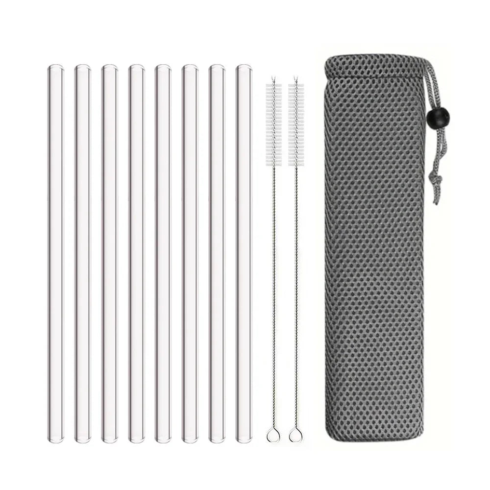 Premium 8mm Borosilicate Bubble Straws