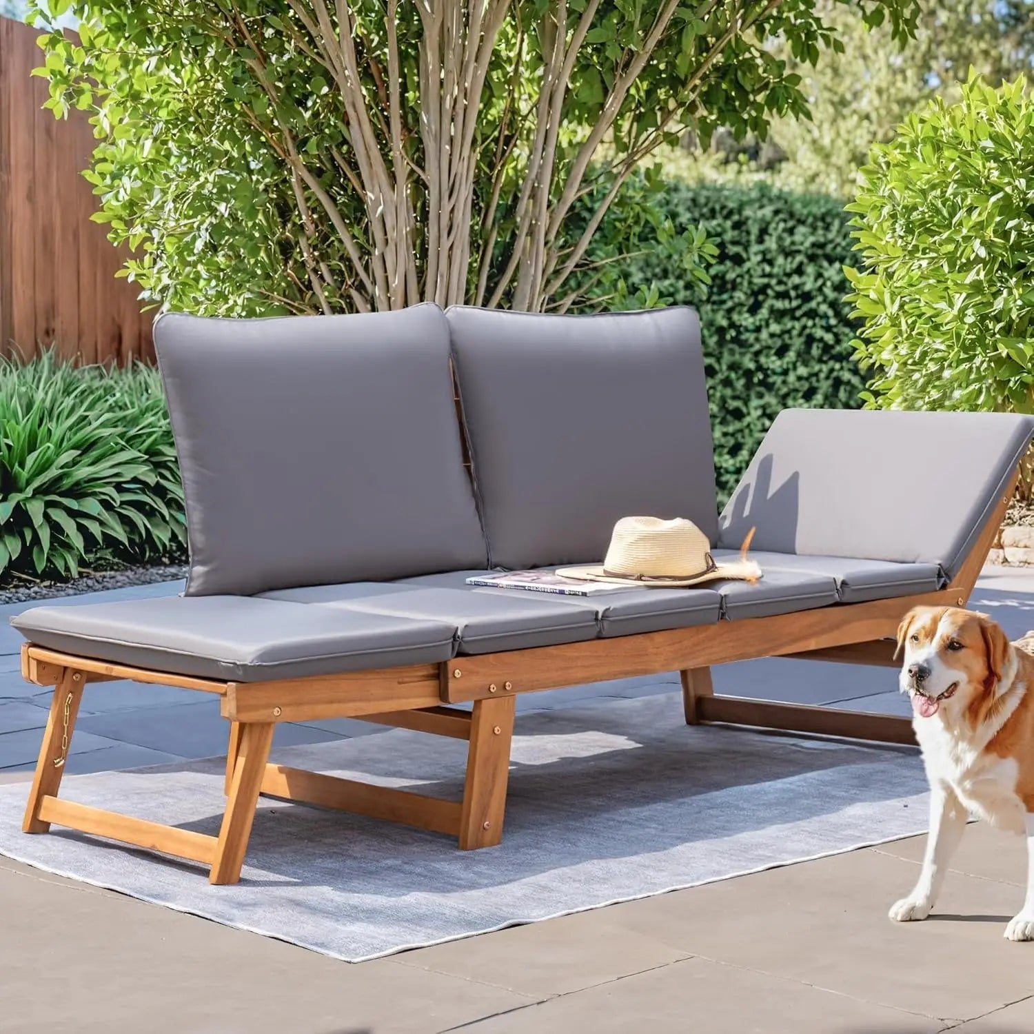 Convertible Acacia Outdoor Daybed