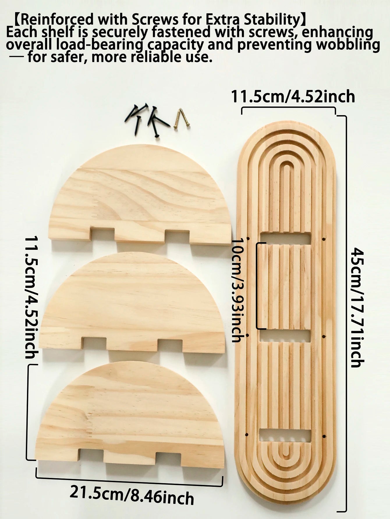 Boho Geometric Wooden Shelf