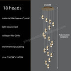 Nordic Crystal Chandelier Multi-Ring Design