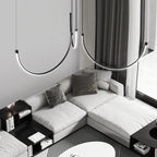 Nordic Minimalist Copper Line Chandelier
