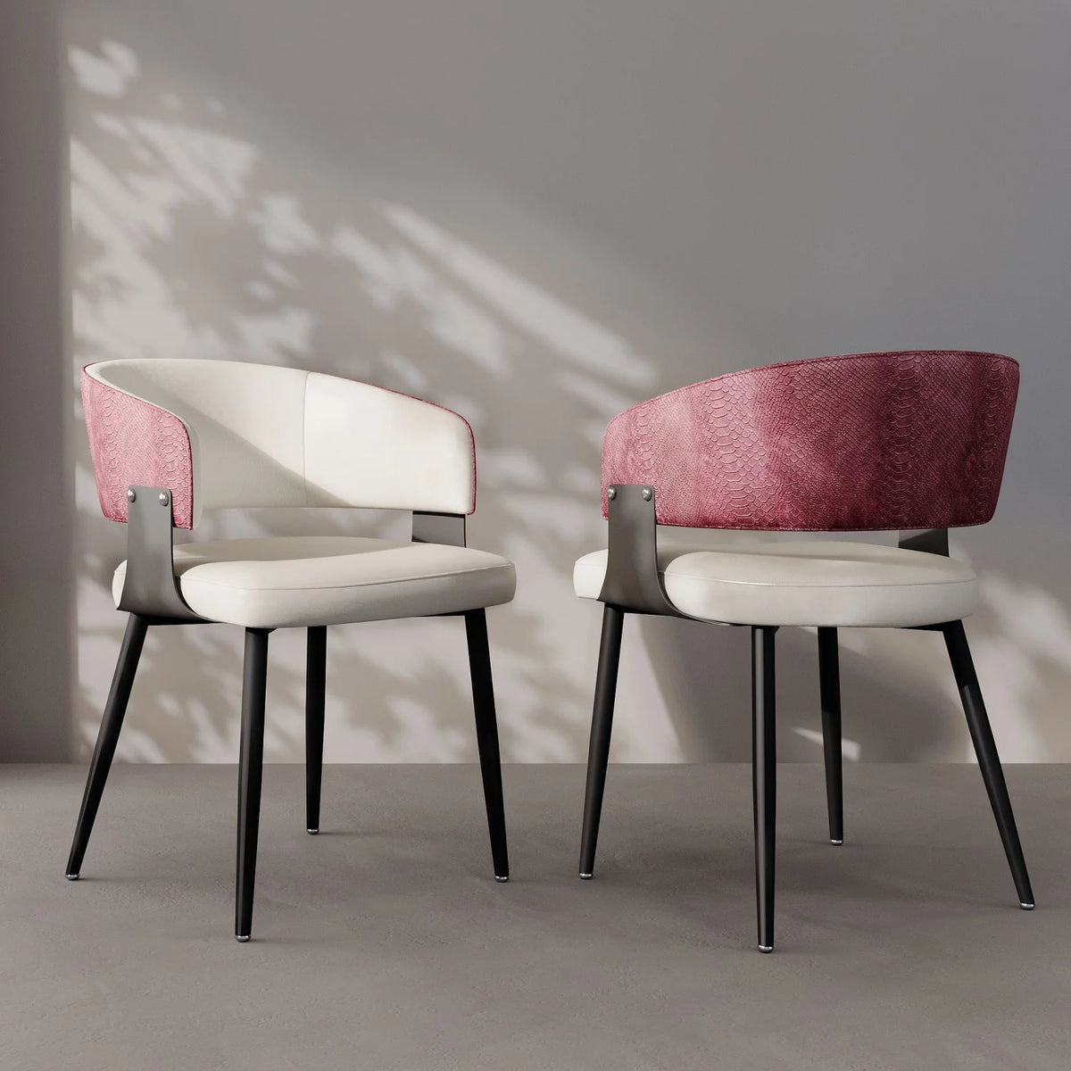 Microfiber Leather Upholstered Dining Chairs
