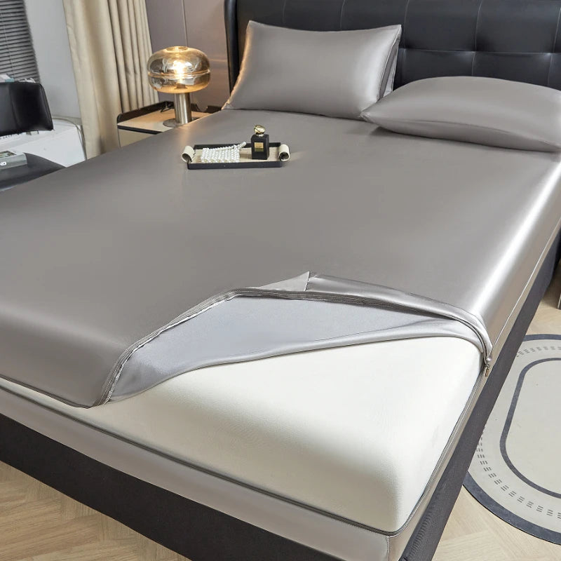 Luxury Cooling Satin Mattress Protector