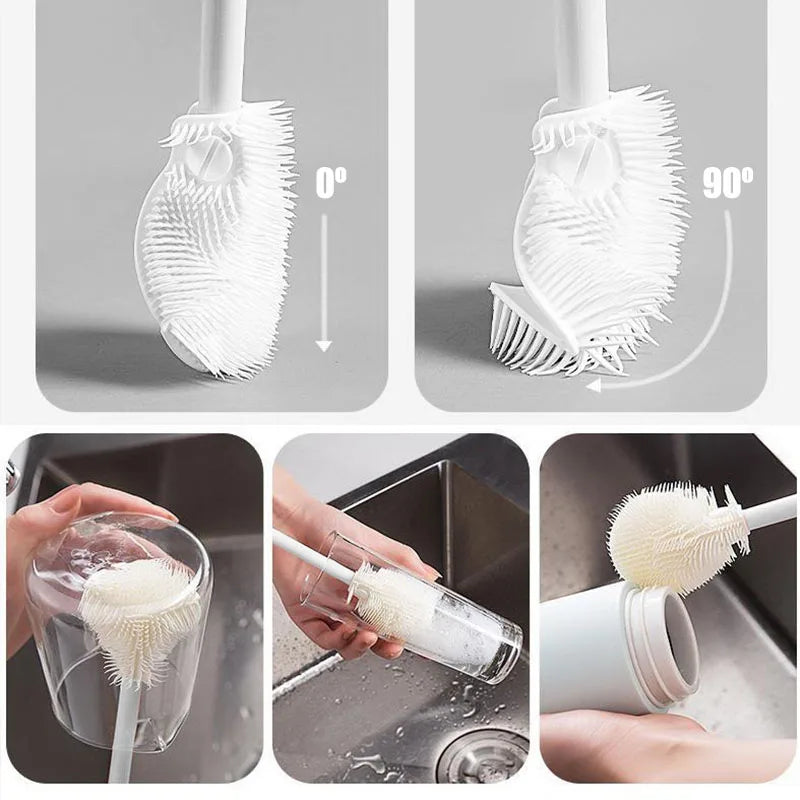 Long Handle Silicone Bottle Brush