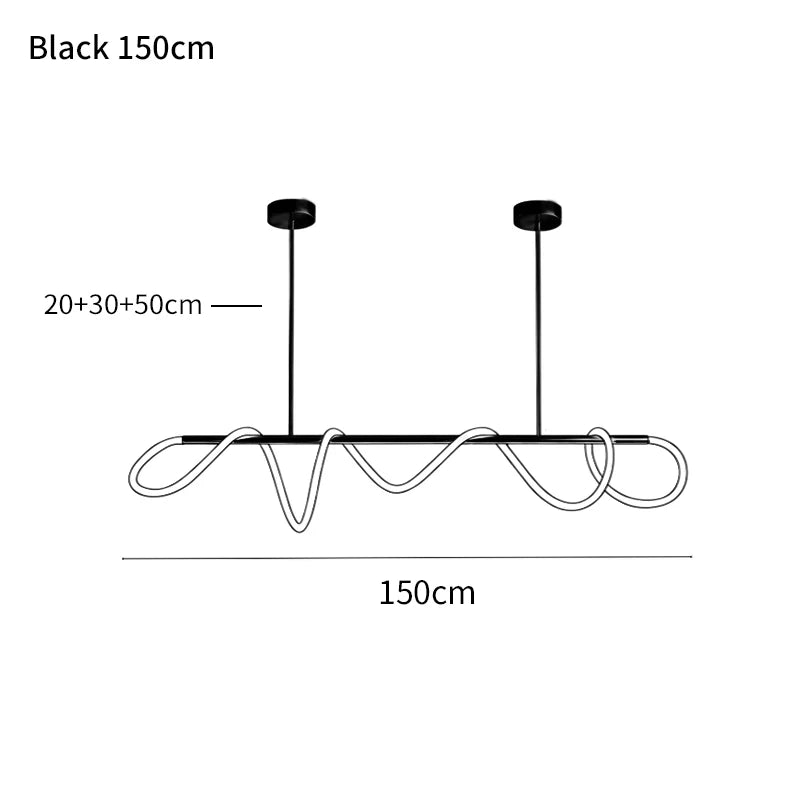 Modern Minimalist Hose Chandelier