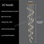 Nordic Crystal Chandelier Multi-Ring Design