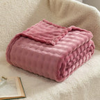 Sage Green Bubble Fleece Blanket