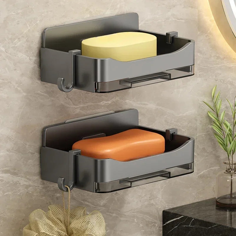 Punch-Free Double Drain Soap Holder