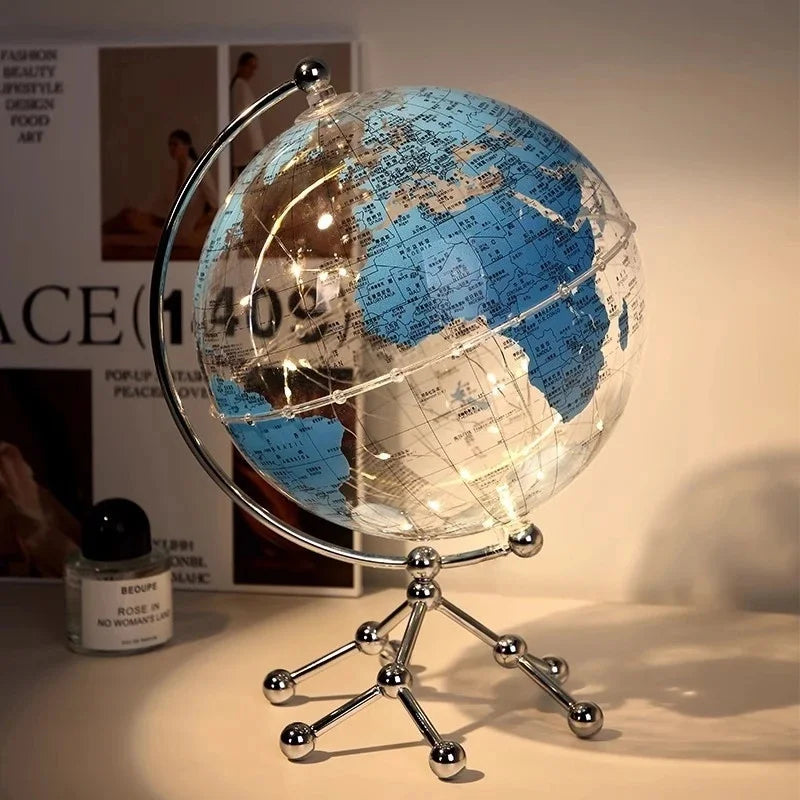 Luxury Modern Globe & Sailboat Metal Sculpture