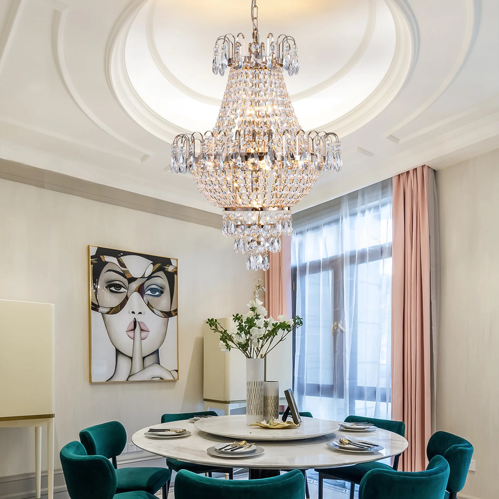 Luxury Crystal Copper Chandelier
