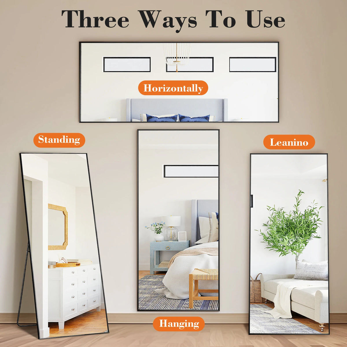 MCQ Arched Full-Length Wall & Floor Mirror