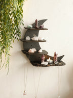 Moon Shaped 4-Tier Wall Shelf