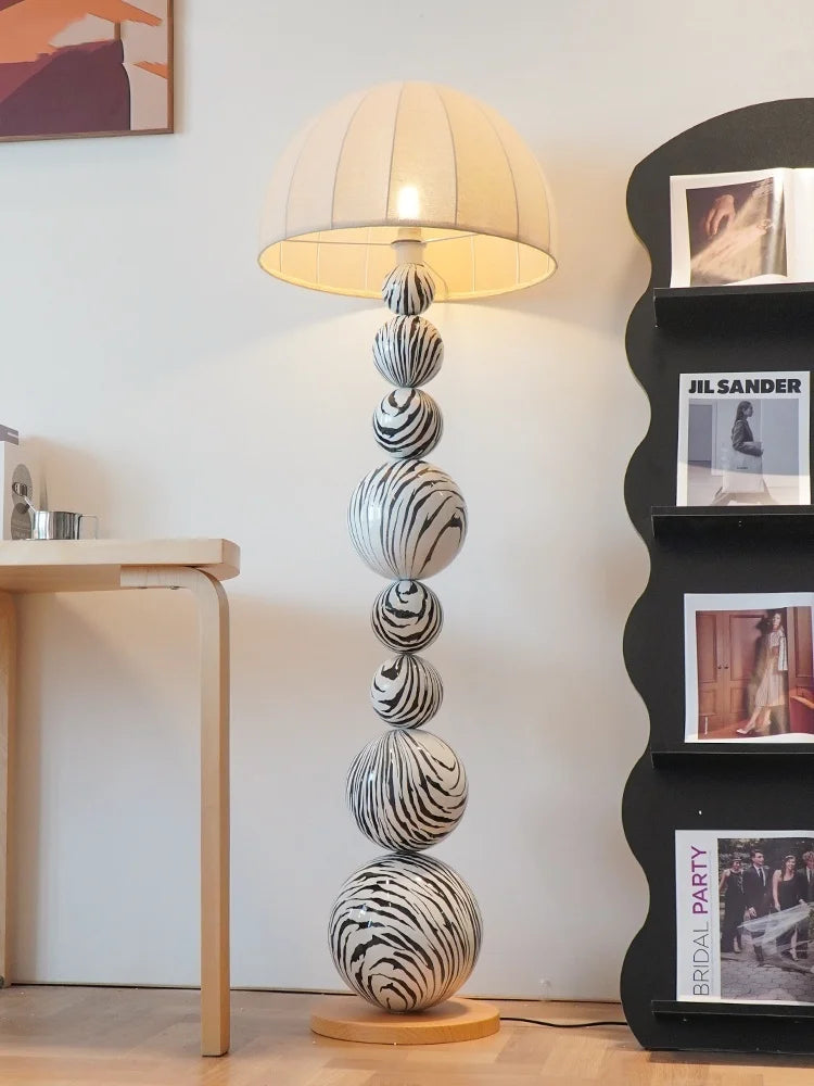 Medieval Zebra Floor Lamp