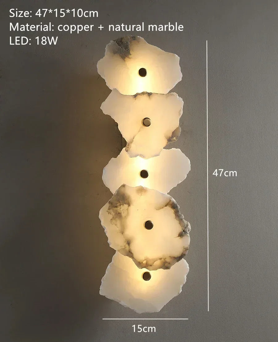Natural Marble LED Chandelier