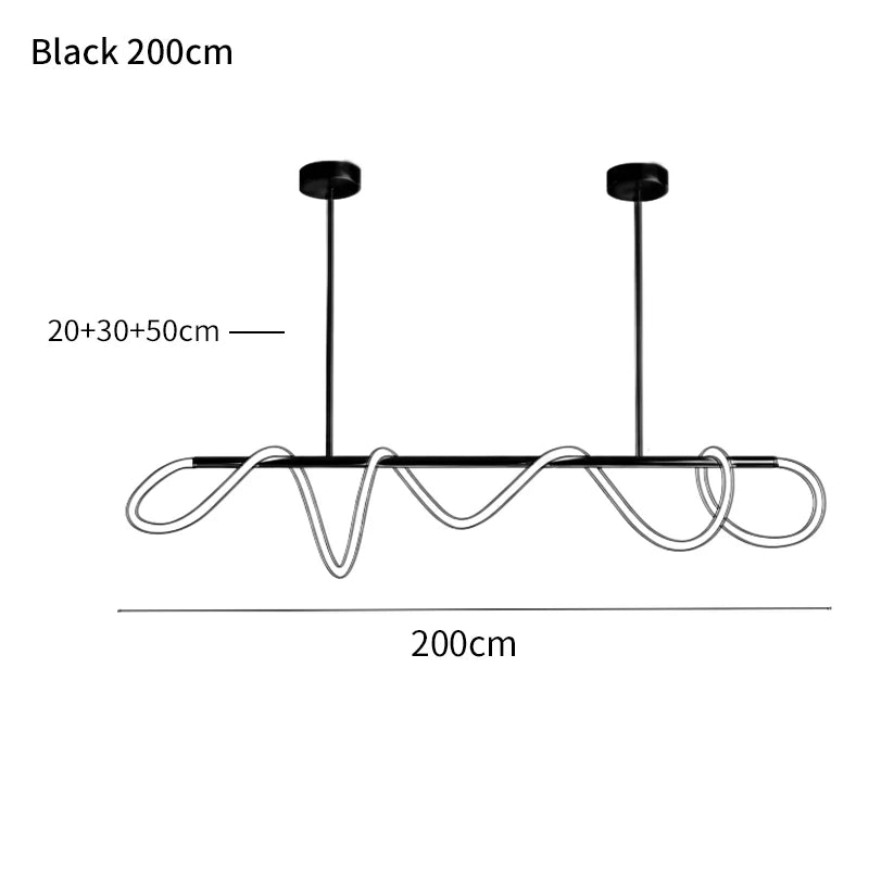 Modern Minimalist Hose Chandelier