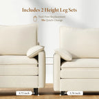 Beige Cloud Sofa Deep Comfort