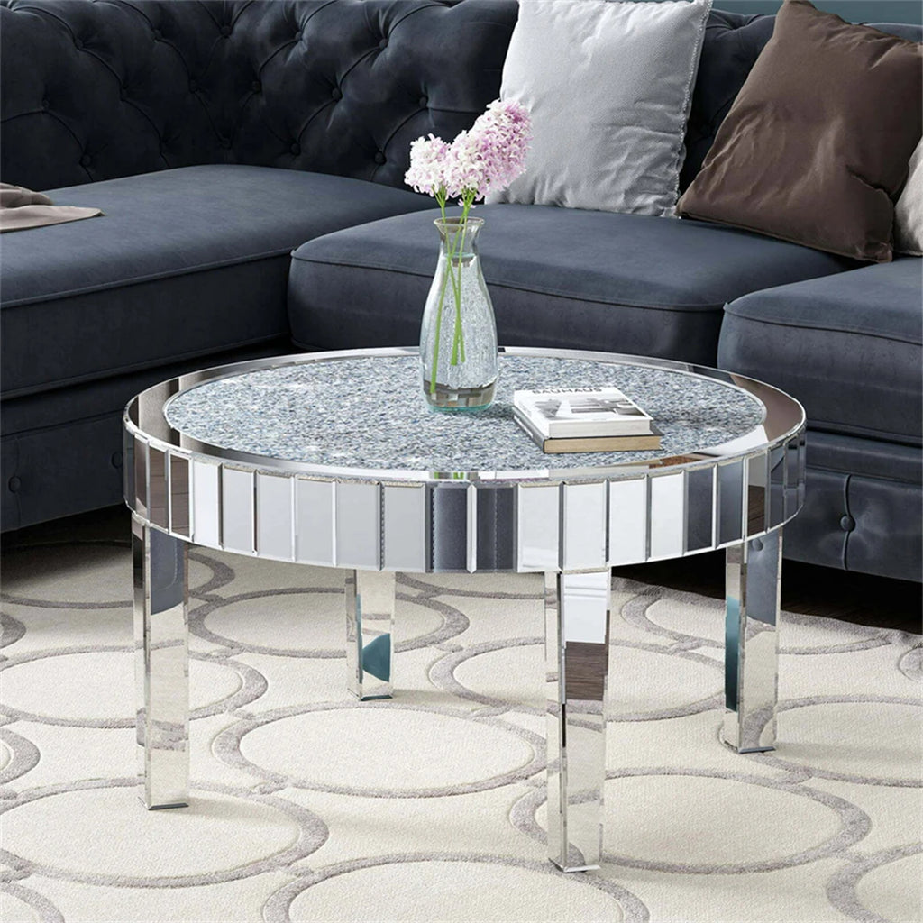 Crushed Diamond Mirrored Table
