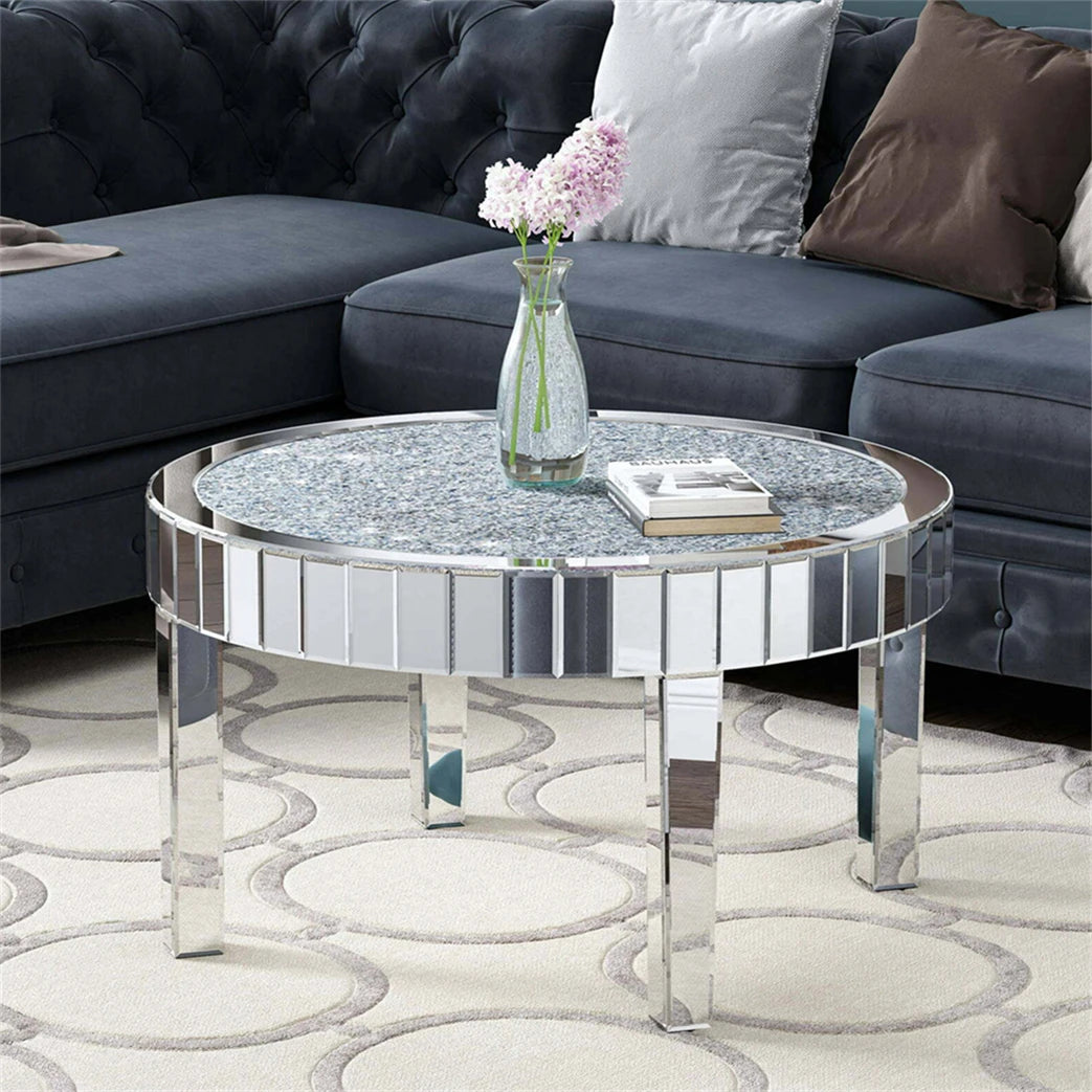Crushed Diamond Mirrored Table
