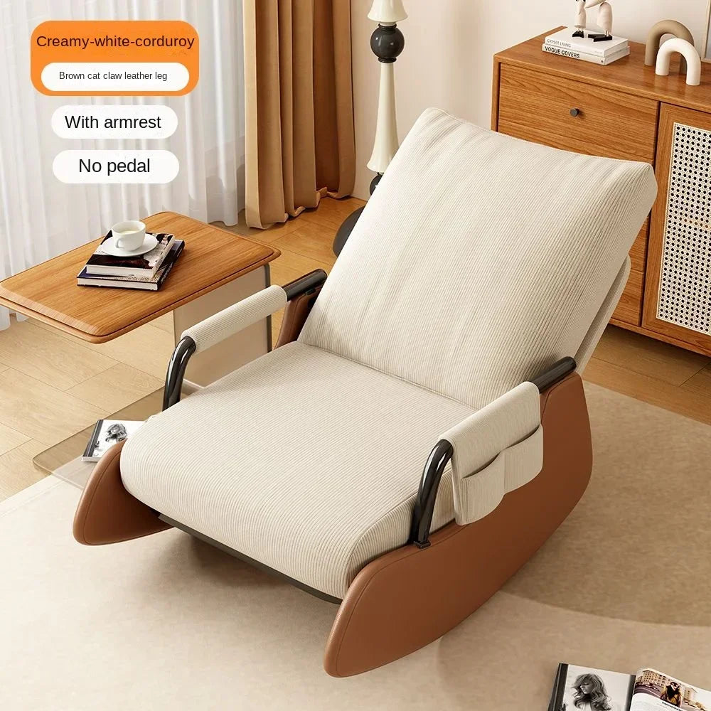 Modern Velvet Rocking Lounge Chair
