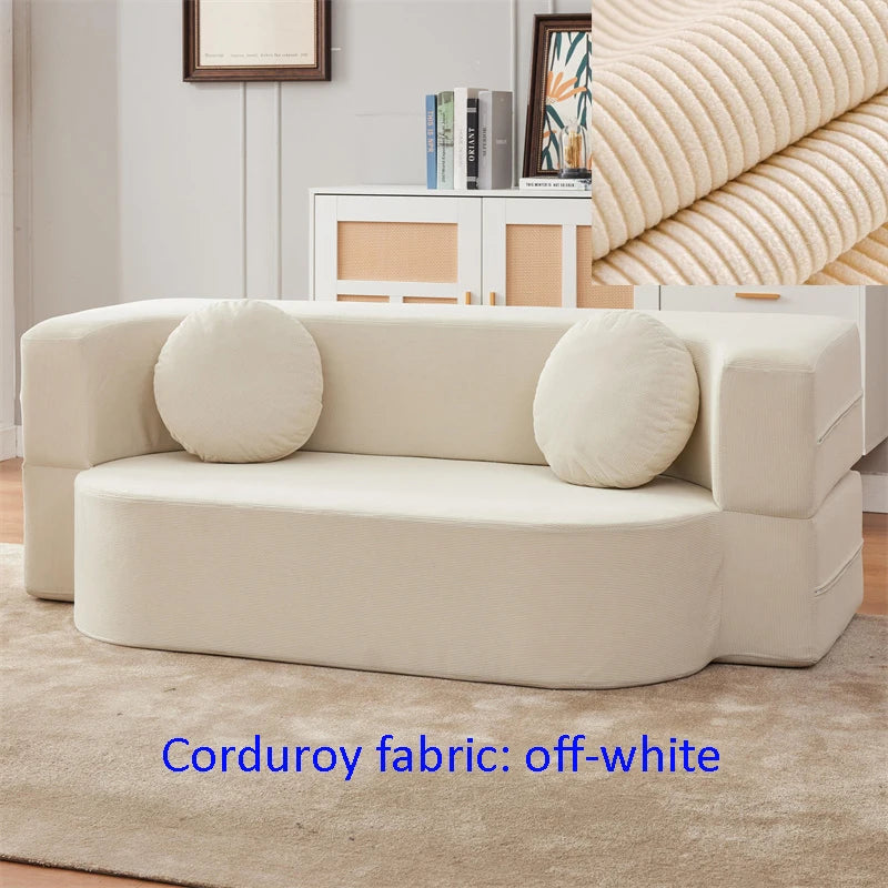 Compact Fabric Sofa Bed