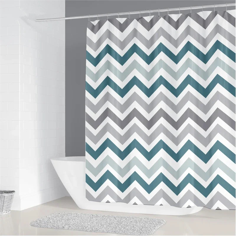 Waterproof Plant Pattern Shower Curtain