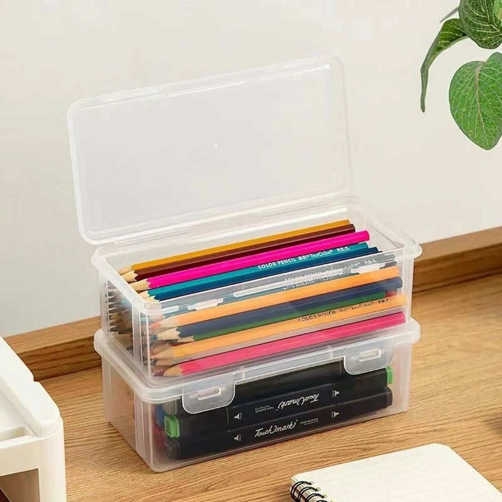 Large Capacity Translucent Pencil Case