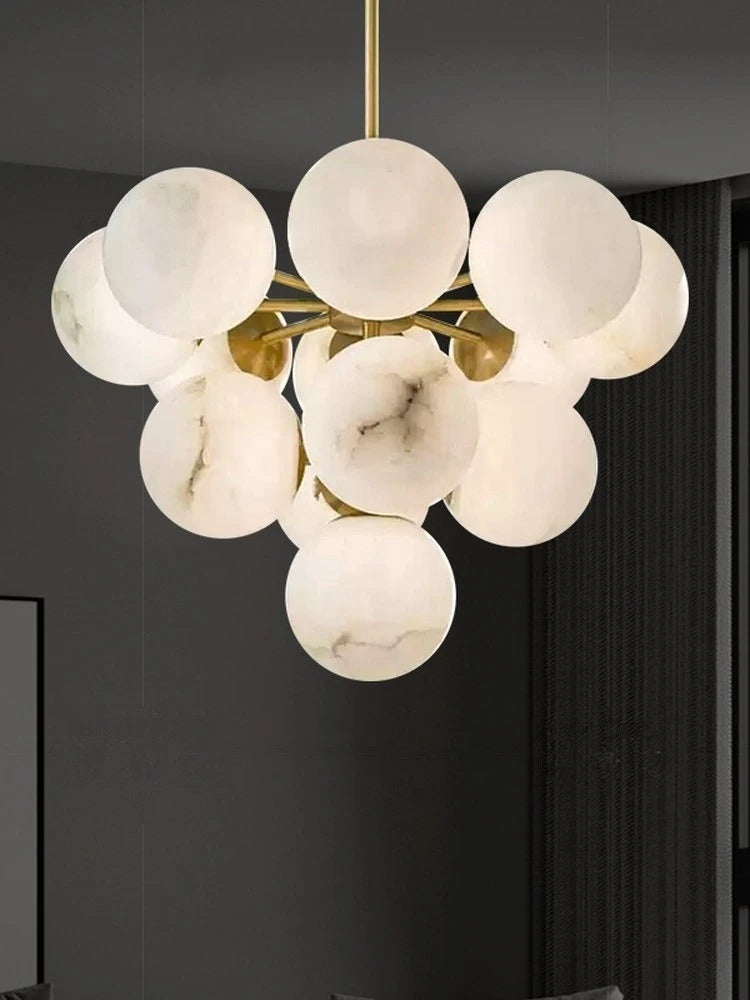 Modern Marble Globe Chandelier