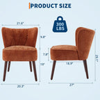 Modern Upholstered Wood Leg Armchair